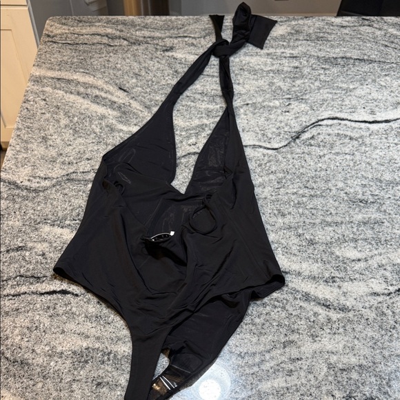 Alice + Olivia Pippa Halter Bodysuit, Black - Picture 13 of 14